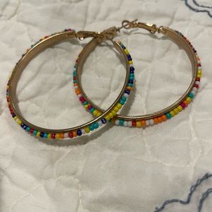 Gold headed hoops